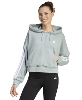 Women's Essentials 3-Stripes Sportswear Quarter-Zip Hoodie