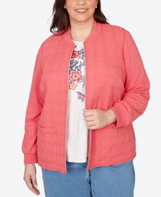 Plus Size Austin Quilted Knit Ribbed Jacket