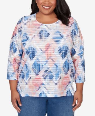 Plus Size Austin Aztec Diamond Knit Top