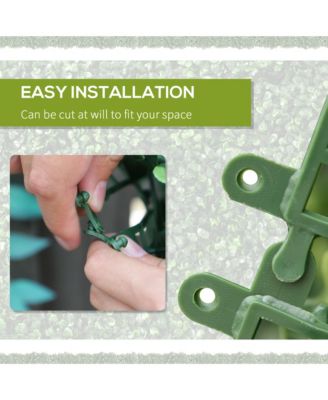 12 PCS 20" Artificial Boxwood Privacy Hedge Screen, Light