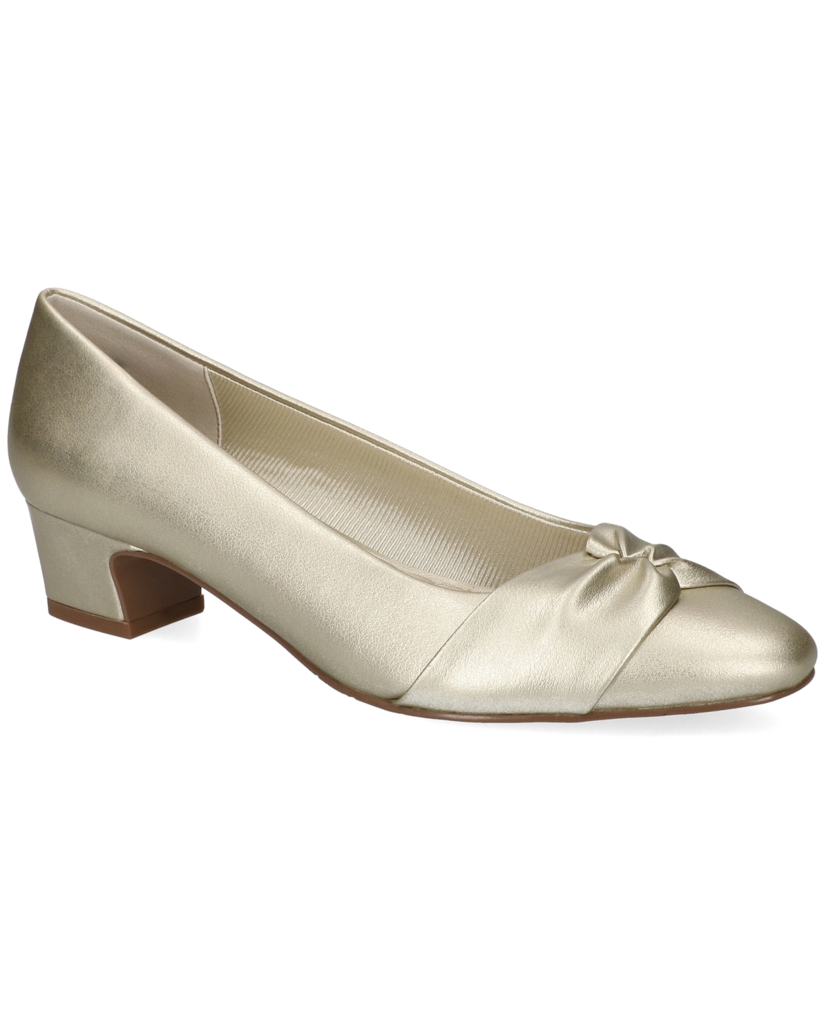 Easy Street Women's Lyanna Block-Heel Slip-On Pumps - Champagne