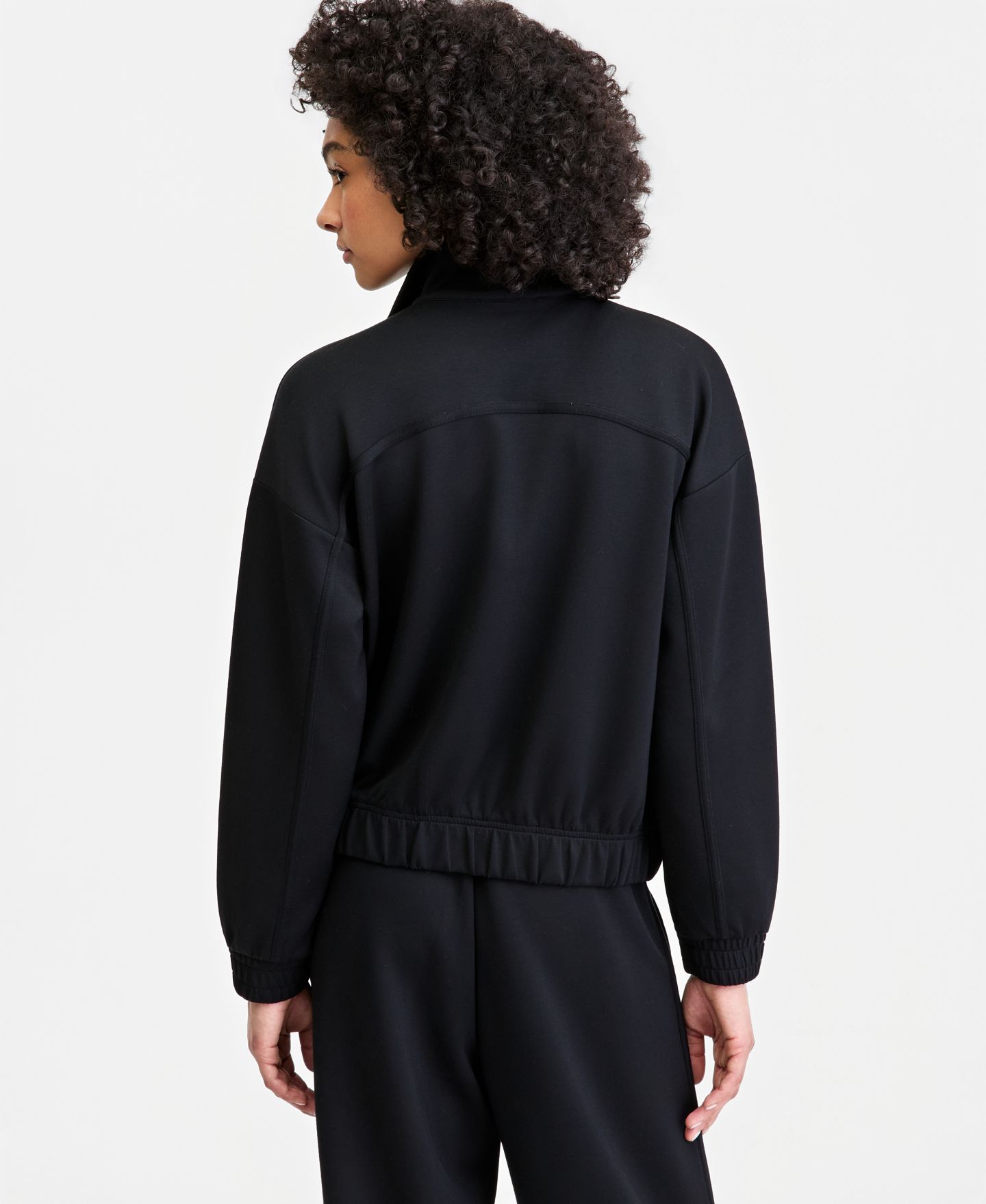 Женская куртка ID Ideology Butter Soft Funnel-Neck Full-Zip, цвет: Глубокий чёрный — фото 4