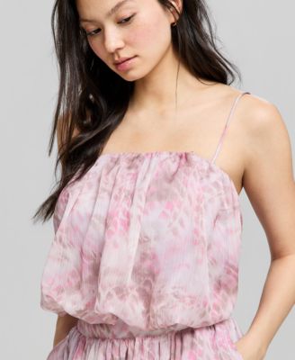 Women's Chiffon Bubble Tank Top