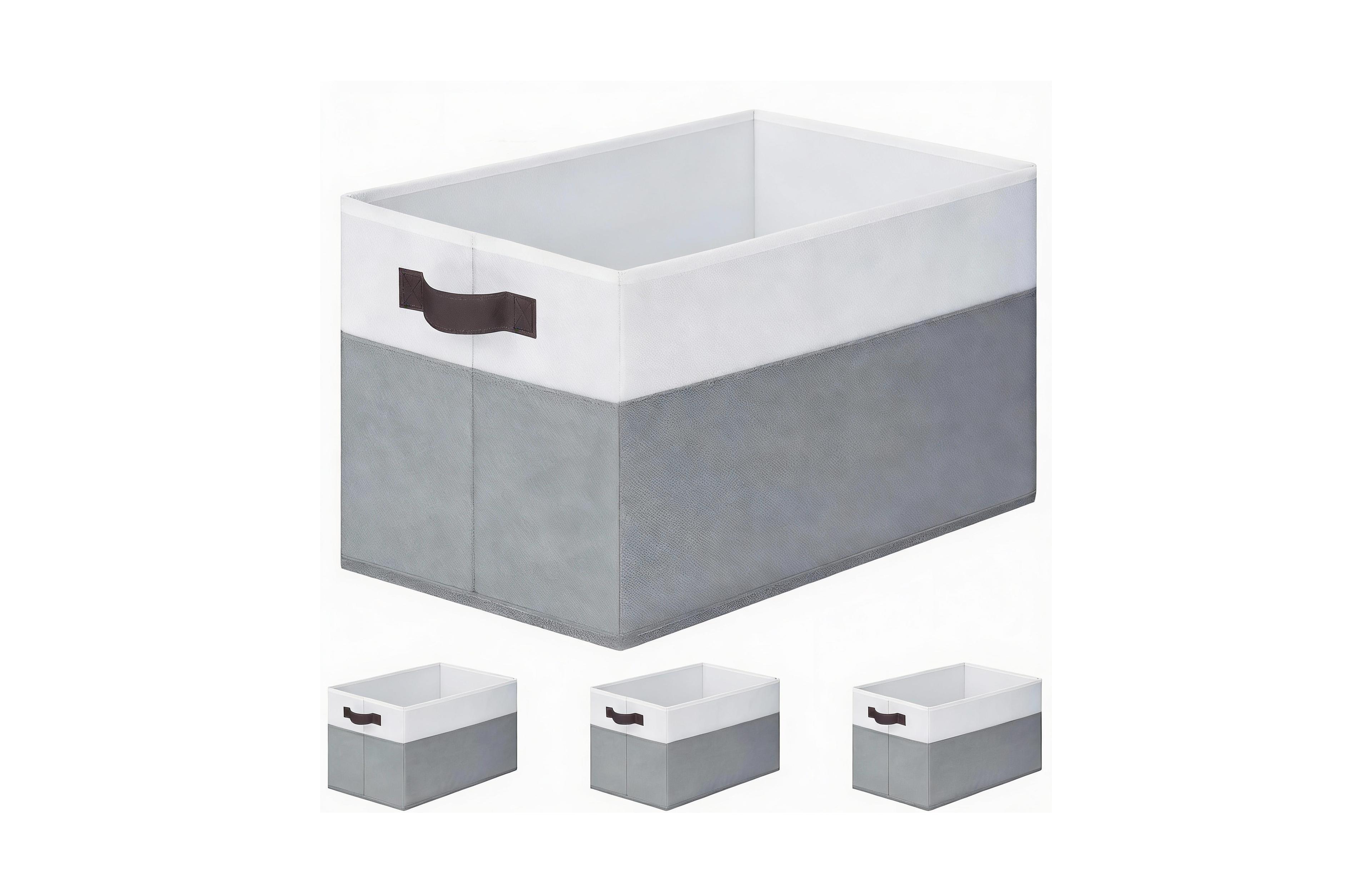 Yigii 4-Pack Collapsible Fabric Storage Bins with Handles for Home Organization