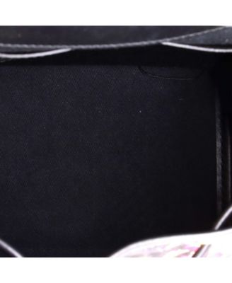 Mini Gancini Flap Drawstring Backpack Printed Gancini Nylon and Leather