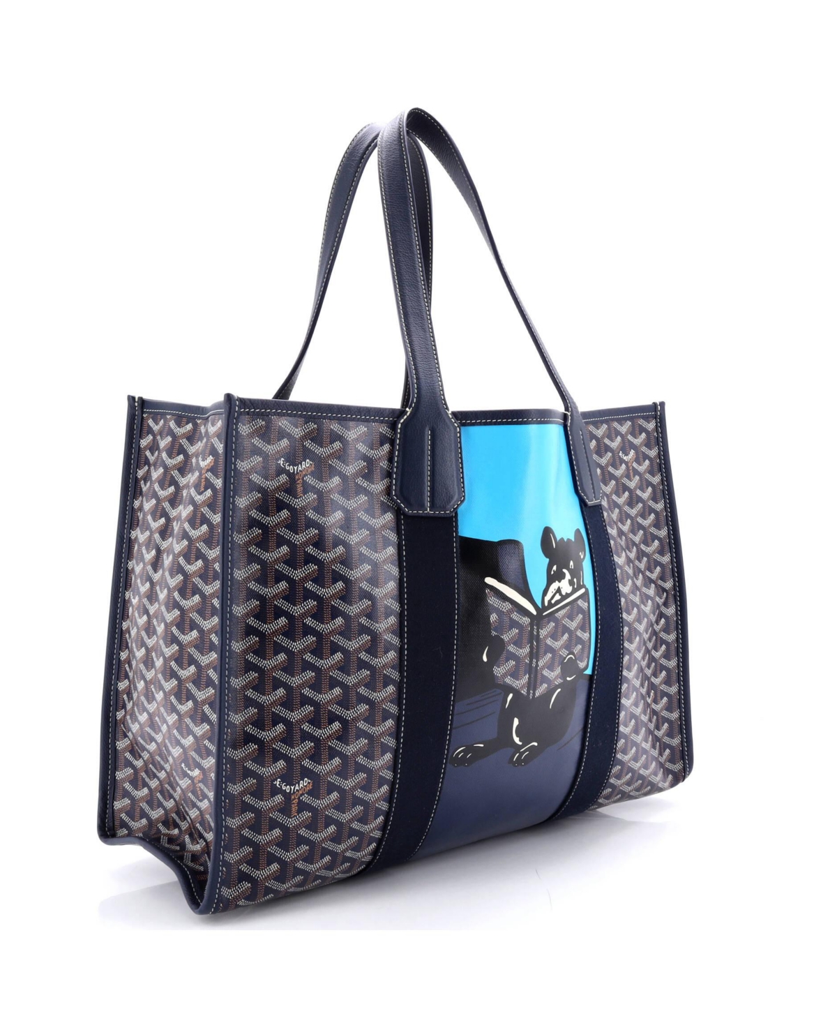 Pre-Owned Goyard Mm Villette Tote Printed Coated Canvas