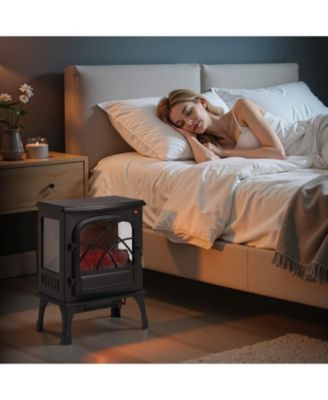 Freestanding Electric Fireplace Stove Heater 1500W with Remote