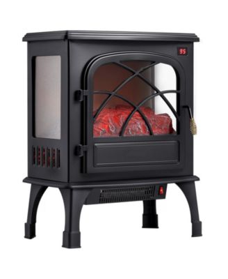 Freestanding Electric Fireplace Stove Heater 1500W with Remote