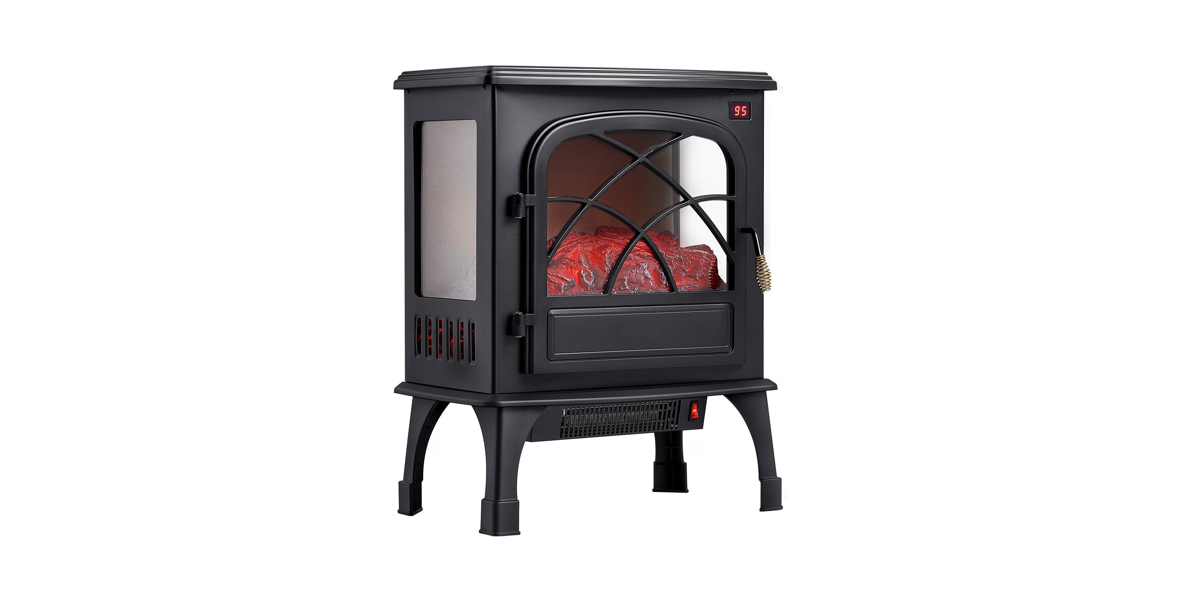 SUGIFT25.5" Freestanding Electric Fireplace Stove Heater 1500W with Remote