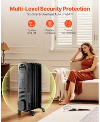 1500W Oil Filled Radiator with Digital Controls & 24-Hour Timer