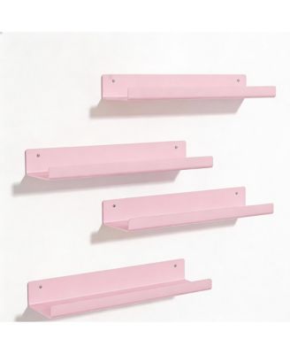 4 Pack Acrylic Wall Shelves - Space Saving, Durable, Easy Install