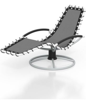 Patio Chaise Lounge Chair - 360° Swivels Reclining Outdoor Sun Lounger, Adjustable Backrest for Poolside, Beach, Balcony & Backyard