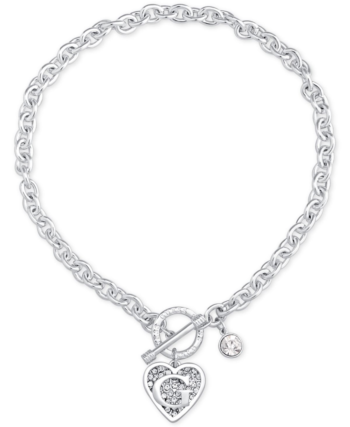 Logo Link Pendant Necklace - Rose Gold