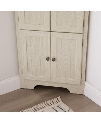 4-Tier 72" Corner Kitchen Pantry Storage Cabinet with 8 Doors