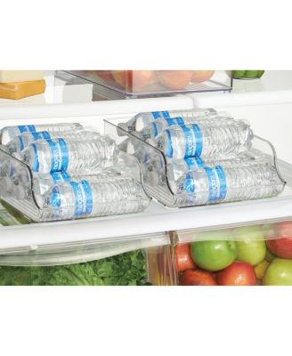 Water Bottle Organizer for Fridge - Set of 2 - Clear