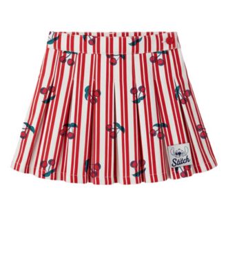 Girls' 2T-6X Crewneck Short-Sleeve Top and Stitch Skirt, 2-Piece Set