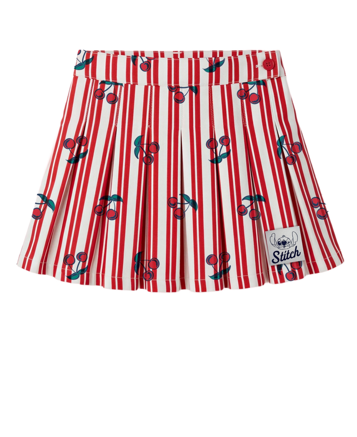 Disney Girls' 2T-6X Crewneck Short-Sleeve Top and Stitch Skirt, 2-Piece Set