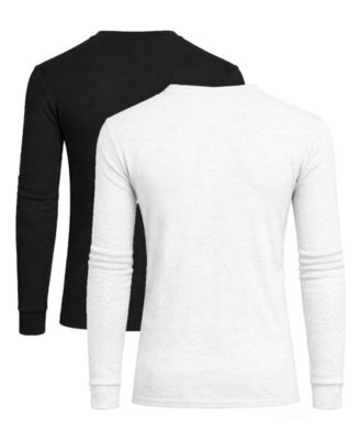 Men's Long-Sleeve V-Neck Thermal Shirt, 2-Pack