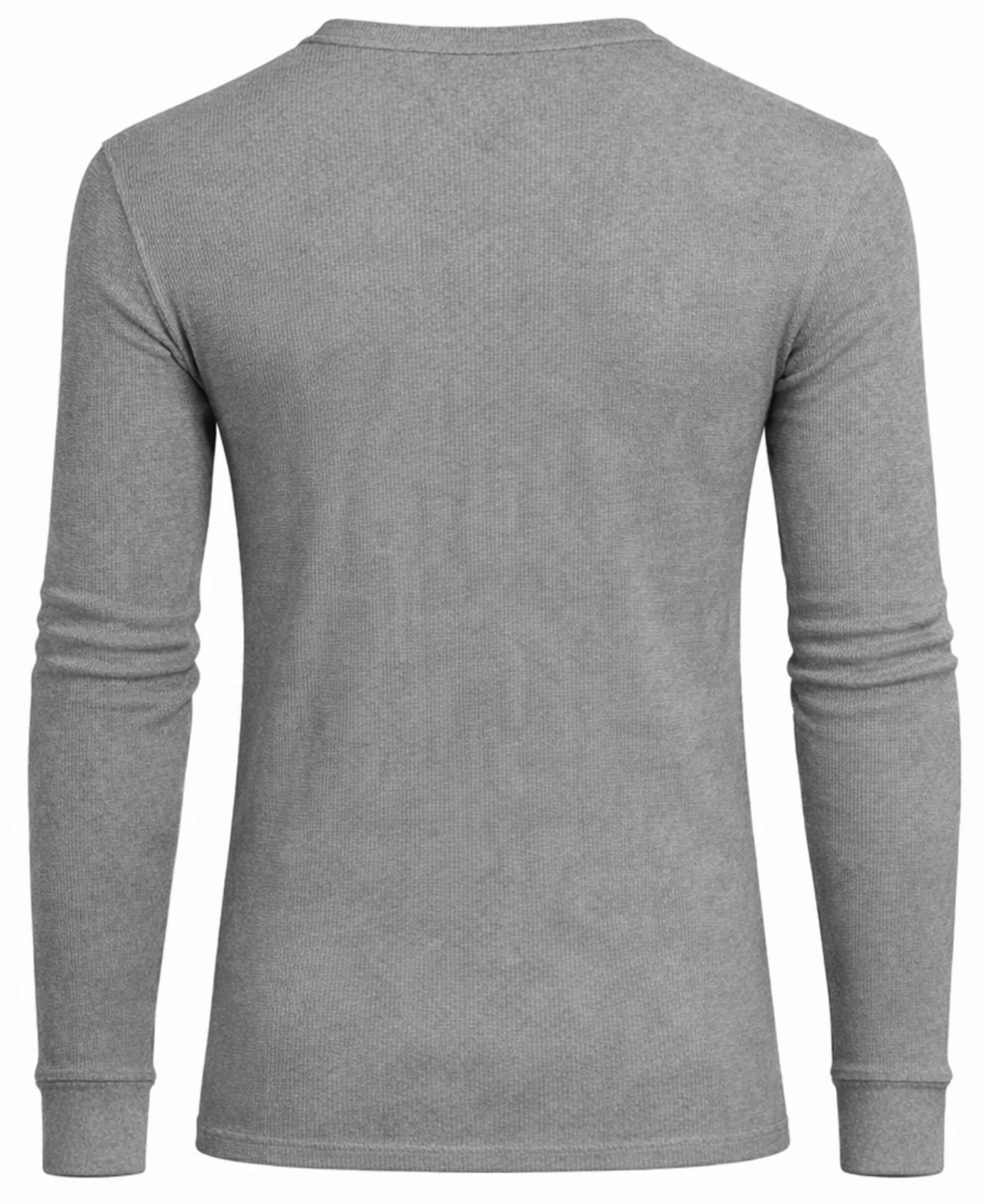 Мужская футболка Galaxy By Harvic Long-Sleeve Waffle-Knit V-Neck Thermal, цвет: Угольный — фото 2