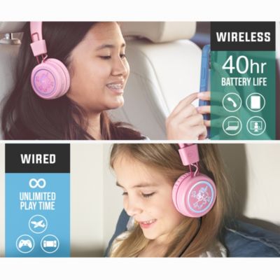 KidJamz KJ55BT (2 Pack) Bluetooth Wireless Headphones for Kids w/ LED Lights
