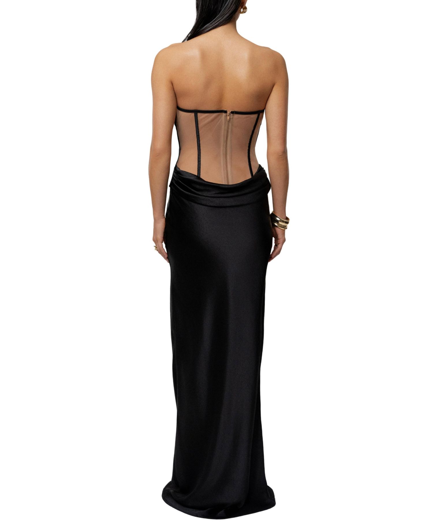 Women's Regal Rising Satin Maxi Dress