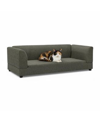 Oversized Pet Sofa for Medium/Large Dogs, Dark Gray, 56.5"26"17" - Backrest, Armrests, Soft Cushion