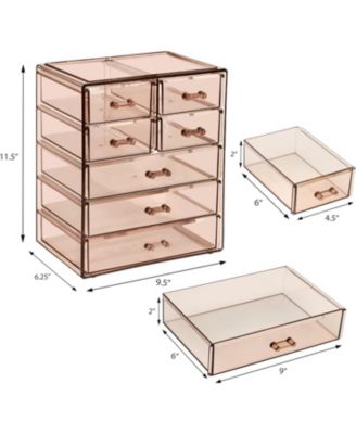 7 Drawer Acrylic Makeup Organizer Case for Cosmetics, Makeup and Jewelry