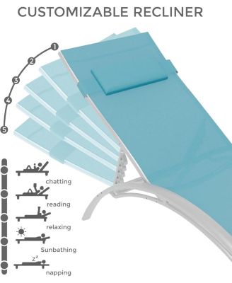 Couple of Heavy-Duty Patio Chaise Lounge Chairs - Adjustable Aluminum Frame - Perfect Addition to Any Outdoor Space