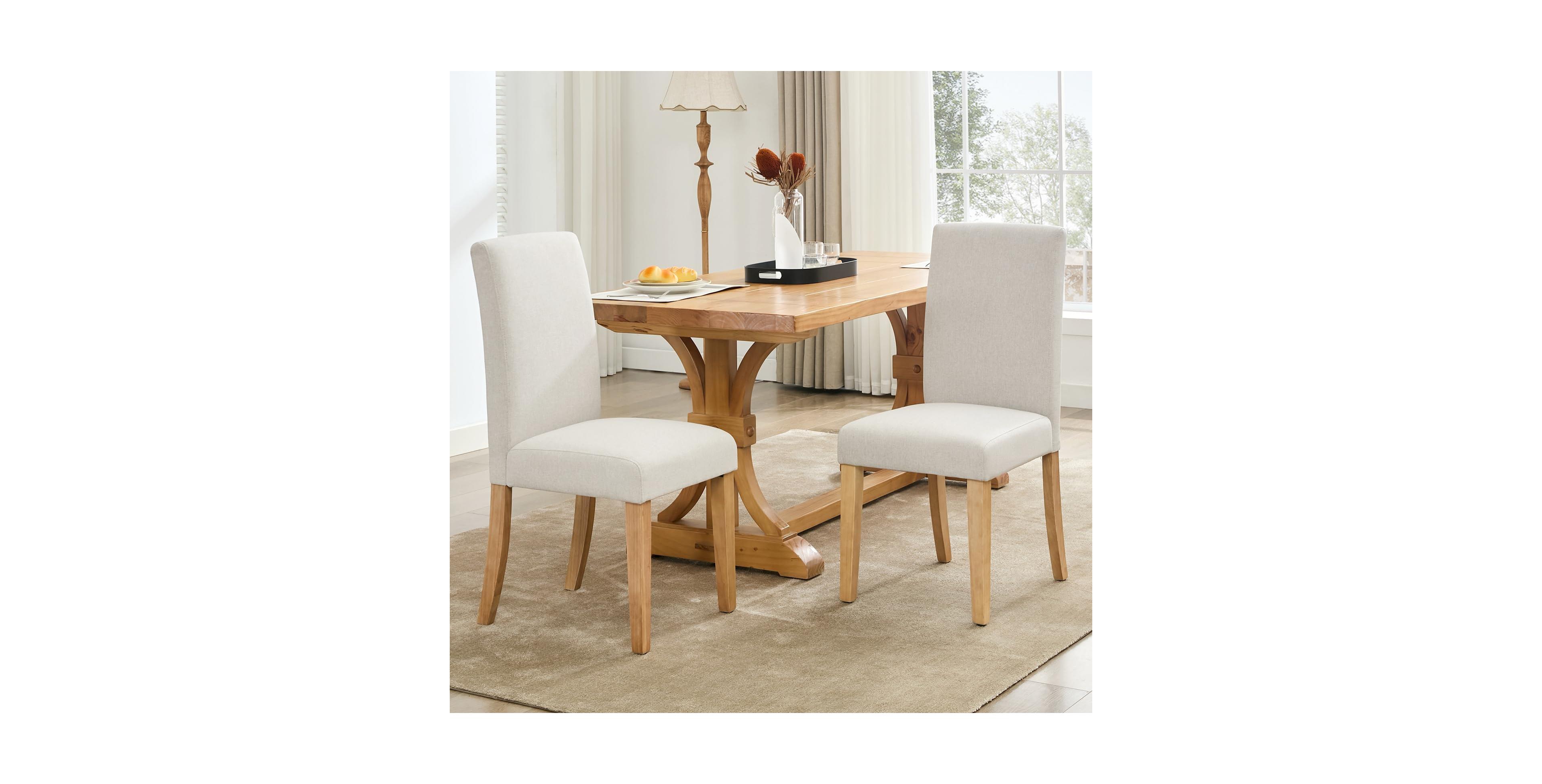 gaomon Set of 4 Modern Fabric Upholstered Dining Chairs