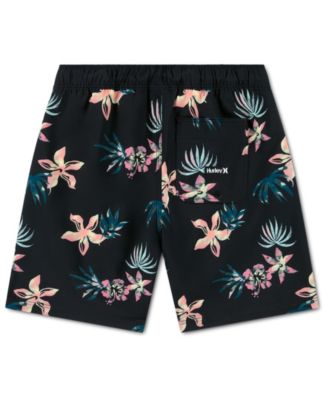 Boys' 8-18 Floral Pull-On Swim Trunks