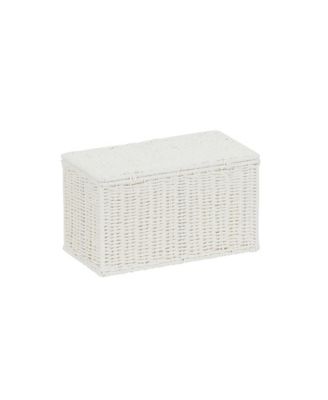 Small Wicker Basket with Lid, Multipurpose Storage Basket
