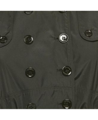 Women's London Black Crepe Double Breasted Short Dress