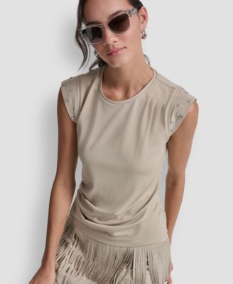 Women's Stud-Detail Sleeveless Top