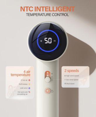 High-Speed Low Noise Hair Dryer with 300 Million Negative Ions & Fast-Drying LCD Display