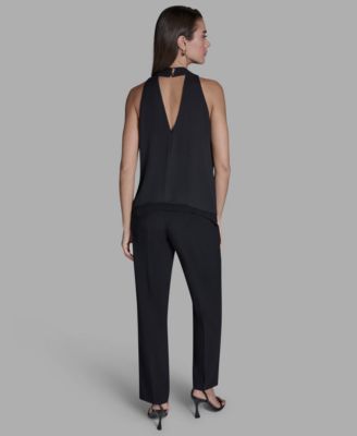 Women's Sleeveless Halter Neck Blouse