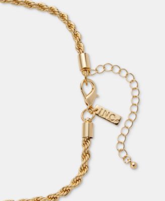 Pav&eacute; Triple Circle Pendant Necklace, 28-1/2" + 3" extender