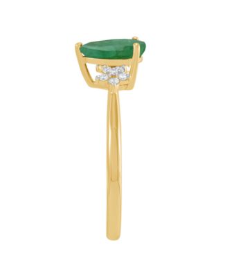 Ruby (1-1/3 ct. t.w.) & Diamond (1-1/10 ct. t.w.) Ring in 10k Yellow Gold (Also Available in Emerald, Sapphire)