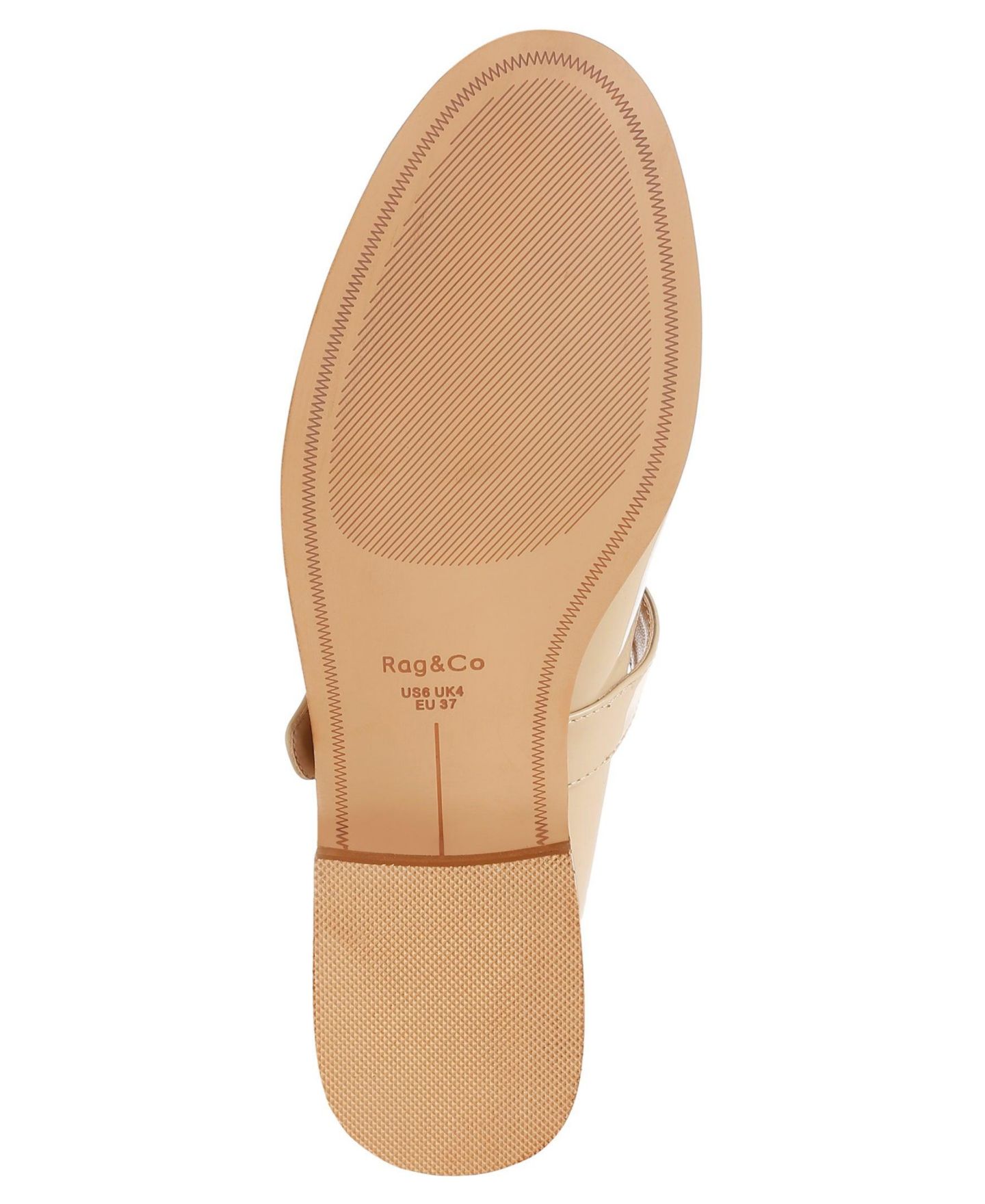Женские туфли Rag & Co Swenson Patent Pleather Mary Jane, цвет: Бежевый лаковый — фото 7