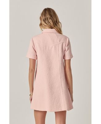 Women's Textured Shirt Mini Dress
