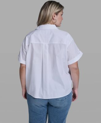 Plus Size Floral Short-Sleeve Top