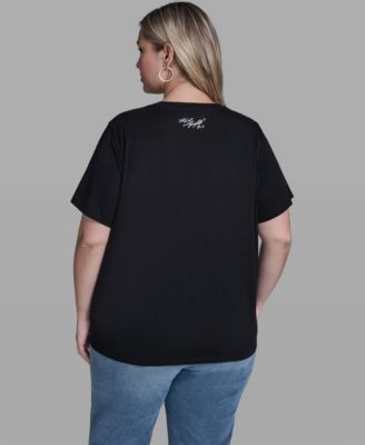 Plus Size Short-Sleeve Crew Neck Top