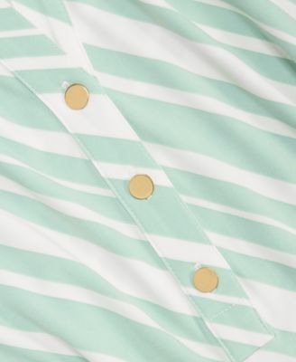 Plus Size Split-Neck Top