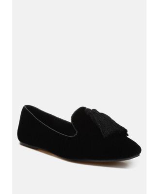 Womens Tromso Iconic Tassel Detail Velvet Loafers