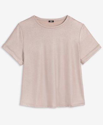 Plus Size Metallic Foiled T-Shirt