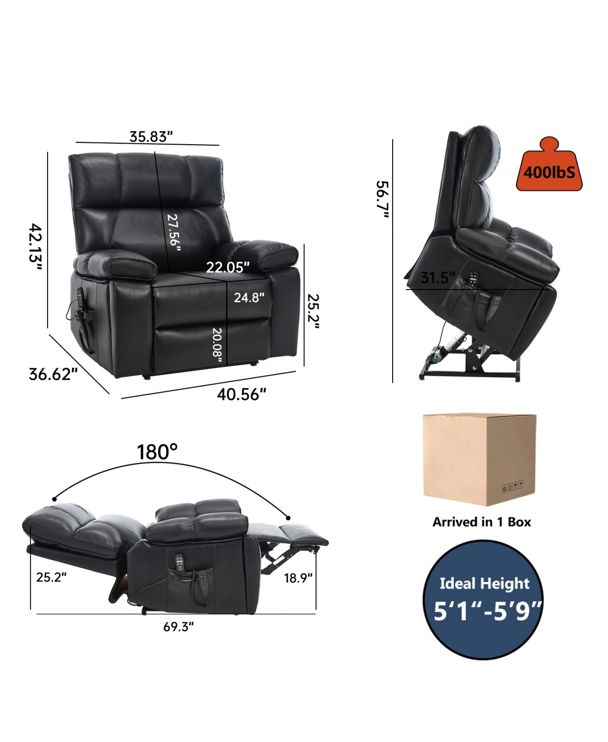 Dyhome Dining Chairs with Curved Backrest, Modern Fabric Upholstered Boucle Kitchen Room Set of 2