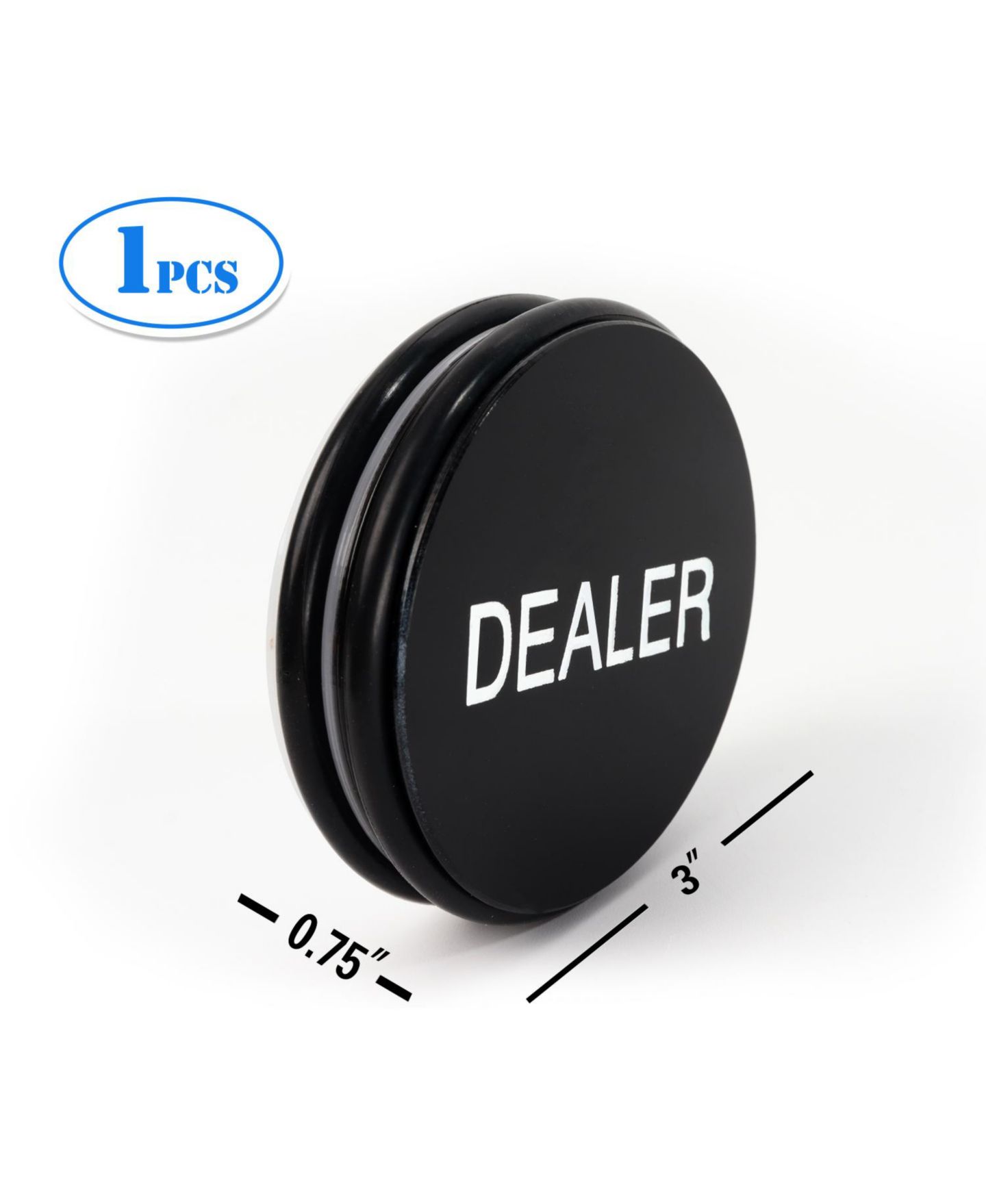 Детская игрушка GSE Games & Sports Expert Casino Grade Double-Sided Acrylic Craps On/Off Puck Button, 1-Piece, от 14 лет, цвет: Белый — фото 2