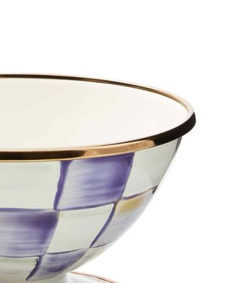 Violet Check Handmade Ice Cream Dish