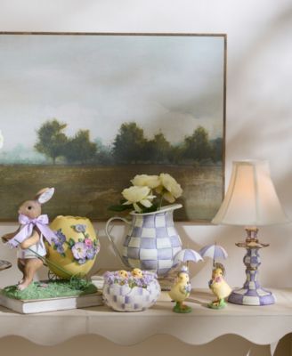 Violet Check Handmade Pitcher