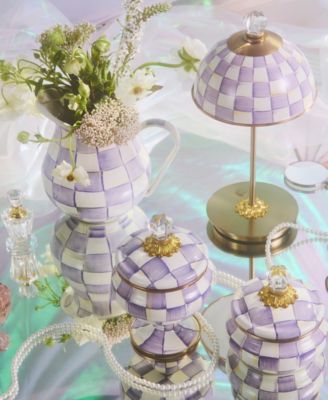 Violet Check Handmade Curiosity Pot