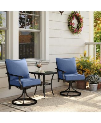 4 Outdoor Chair Cushions with Seat & Backrest, 24" x 24"